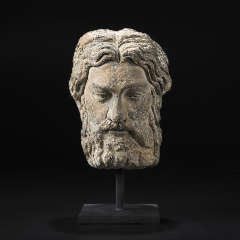 Head of a Bearded Man with Long Hair